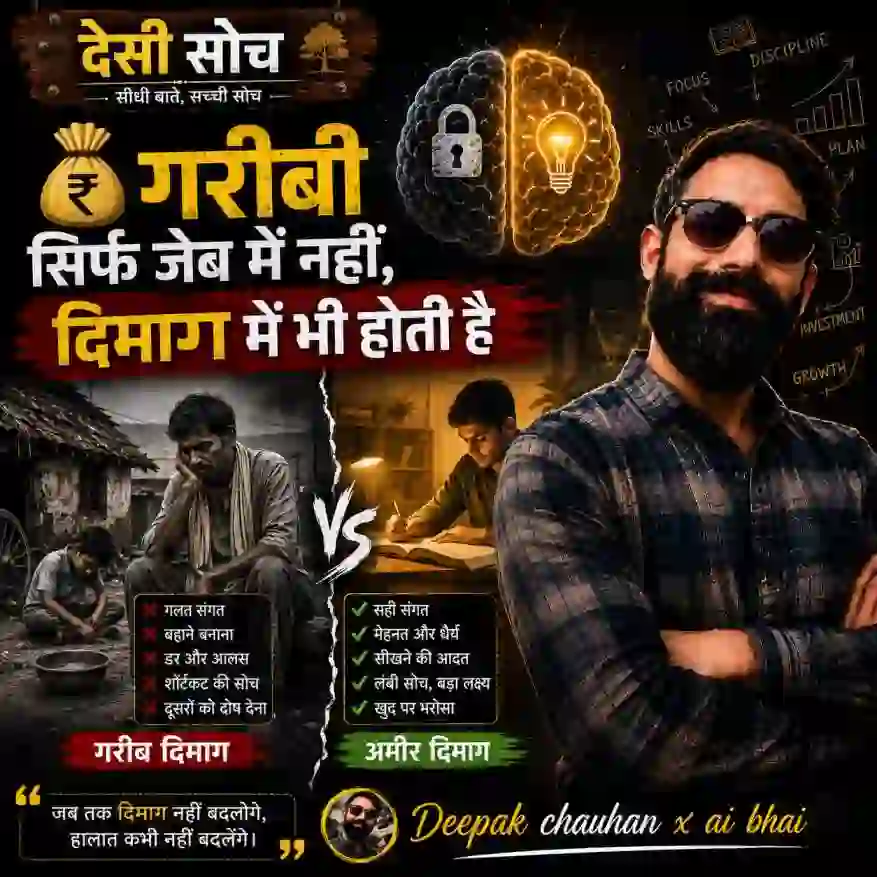 गरीबी दिमाग़ में
