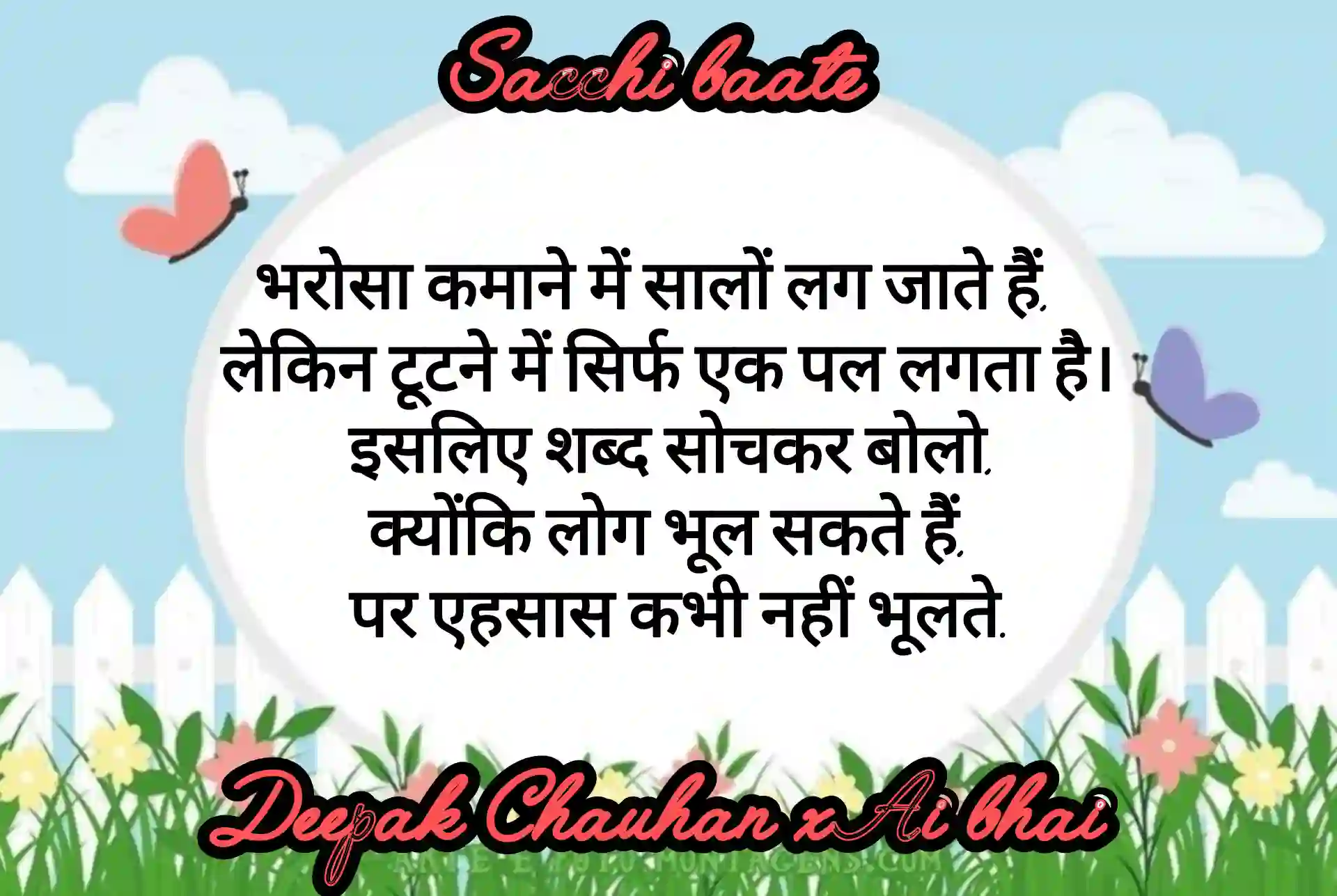 भरोसे की कीमत